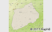 Shaded Relief Map of Namuno, physical outside