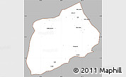 Gray Simple Map of Namuno, cropped outside