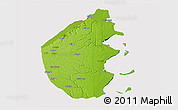 Physical 3D Map of Palma, cropped outside