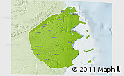 Physical 3D Map of Palma, lighten