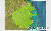 Physical 3D Map of Palma, satellite outside