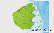 Physical 3D Map of Palma, single color outside