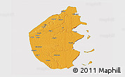 Political 3D Map of Palma, cropped outside