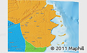Political 3D Map of Palma