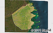 Satellite 3D Map of Palma, darken