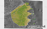 Satellite 3D Map of Palma, desaturated