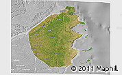 Satellite 3D Map of Palma, lighten, desaturated