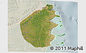 Satellite 3D Map of Palma, lighten
