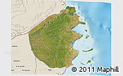 Satellite 3D Map of Palma, shaded relief outside