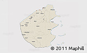 Shaded Relief 3D Map of Palma, cropped outside