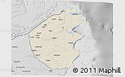 Shaded Relief 3D Map of Palma, desaturated