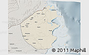 Shaded Relief 3D Map of Palma, semi-desaturated