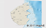 Shaded Relief 3D Map of Palma, single color outside