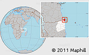 Gray Location Map of Palma, highlighted parent region