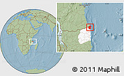 Savanna Style Location Map of Palma, highlighted parent region, hill shading