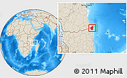 Shaded Relief Location Map of Palma