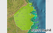Physical Map of Palma, satellite outside