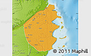 Political Map of Palma, physical outside