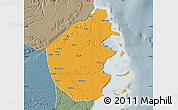 Political Map of Palma, semi-desaturated