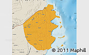 Political Map of Palma, shaded relief outside