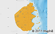 Political Map of Palma, single color outside