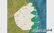 Shaded Relief Map of Palma, satellite outside