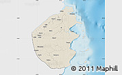 Shaded Relief Map of Palma, single color outside