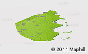 Physical Panoramic Map of Palma, cropped outside