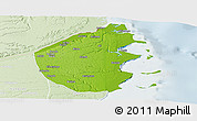 Physical Panoramic Map of Palma, lighten
