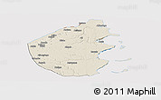 Shaded Relief Panoramic Map of Palma, cropped outside
