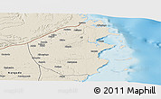 Shaded Relief Panoramic Map of Palma