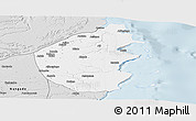 Silver Style Panoramic Map of Palma