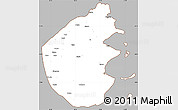Gray Simple Map of Palma, cropped outside