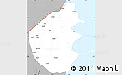 Gray Simple Map of Palma