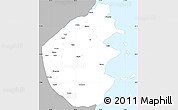 Gray Simple Map of Palma, single color outside