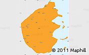 Political Simple Map of Palma, single color outside