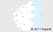 Silver Style Simple Map of Palma, single color outside
