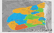 Political Panoramic Map of Cabo Delgado, desaturated