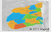 Political Panoramic Map of Cabo Delgado, lighten, desaturated