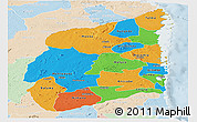 Political Panoramic Map of Cabo Delgado, lighten