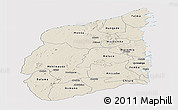 Shaded Relief Panoramic Map of Cabo Delgado, cropped outside