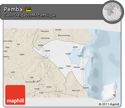 Classic Style 3D Map of Pemba
