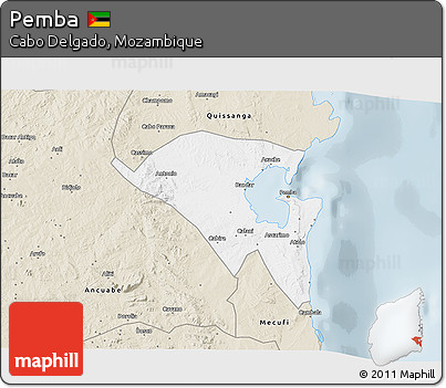 Classic Style 3D Map of Pemba