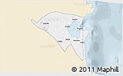 Classic Style 3D Map of Pemba, single color outside