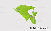 Physical 3D Map of Pemba, cropped outside