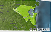 Physical 3D Map of Pemba, darken