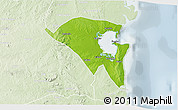 Physical 3D Map of Pemba, lighten