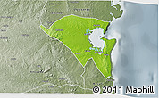 Physical 3D Map of Pemba, semi-desaturated