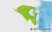 Physical 3D Map of Pemba, single color outside