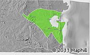 Political 3D Map of Pemba, desaturated